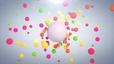 活力多彩三维球吸附弹跳凝聚妇女节快乐视频的预览图